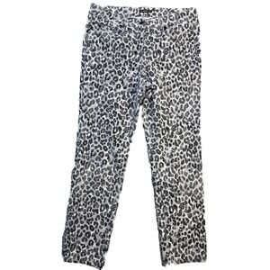 J.McLaughlin Pants Women's 6 Gray White Snow Leopard Stretch Pant